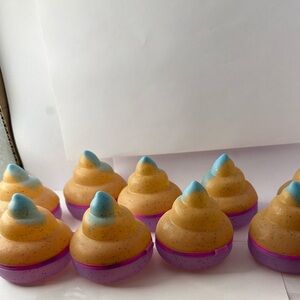 Colorful Orange & Purple Party Favor Capsules with Blue Accent